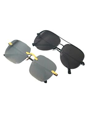 Classic Aviator Sunglasses Bundle with Case 🖤🕶️